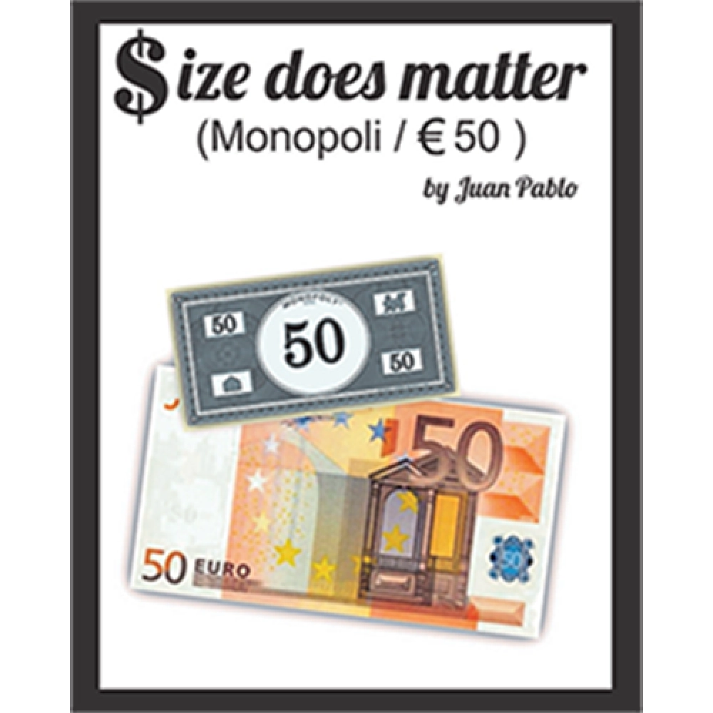 Size Does Matter MONOPOLY EURO (Gimmicks and Online Instructions) by Juan Pablo Magic