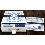 Limited Edition Tulip Playing Cards Set (Dark Blue and Light Blue) by Dutch Card House Company
