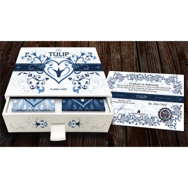 Limited Edition Tulip Playing Cards Set (Dark Blue and Light Blue) by Dutch Card House Company