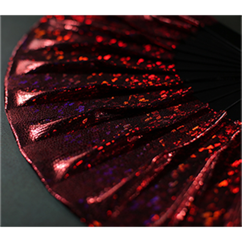 Appearing SnowStorming Fan V2 (Red Hologram) by Victor Voitko (Gimmick and Online Instructions)