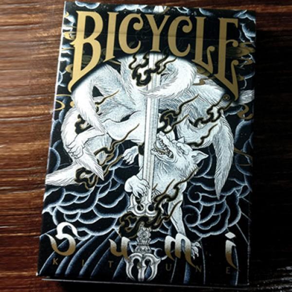 Bicycle Sumi Kitsune Myth Maker (blue) Playing Cards by Card Experiment