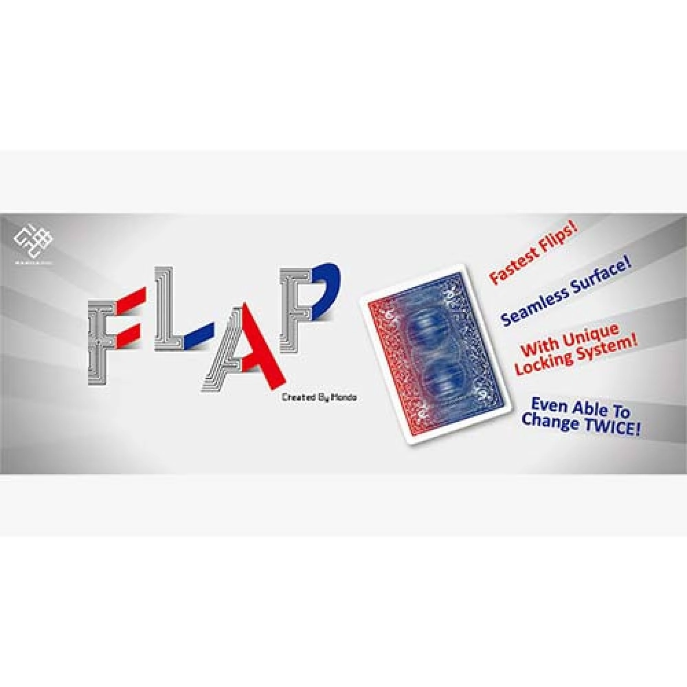 Modern Flap Card Double Sided (KS to QH / BLUE to RED) by Hondo