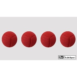 Rope Balls 1 inch / Set of 4 (Red) by Mr. Magic