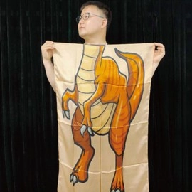 Character Silk (Dinosaur) 35 X 43  by JL Magic