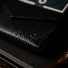 Luxury Leather Playing Card Carrier (Black) by TCC