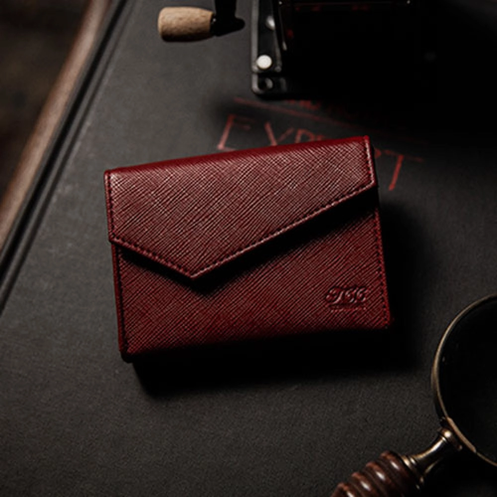 Luxury Leather Playing Card Carrier (Red) by TCC