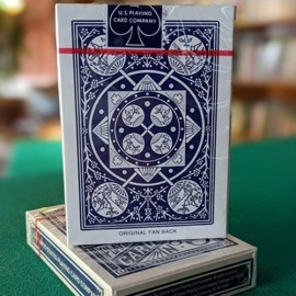 Spielkarten Experts Thin Crushed Tally Ho Fan Back (Blue) Playing Cards