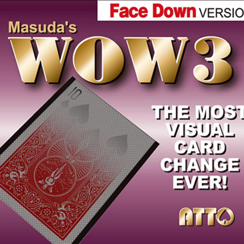 WOW 3 Face-DOWN (Gimmick and Online Instructions) by Katsuya Masuda