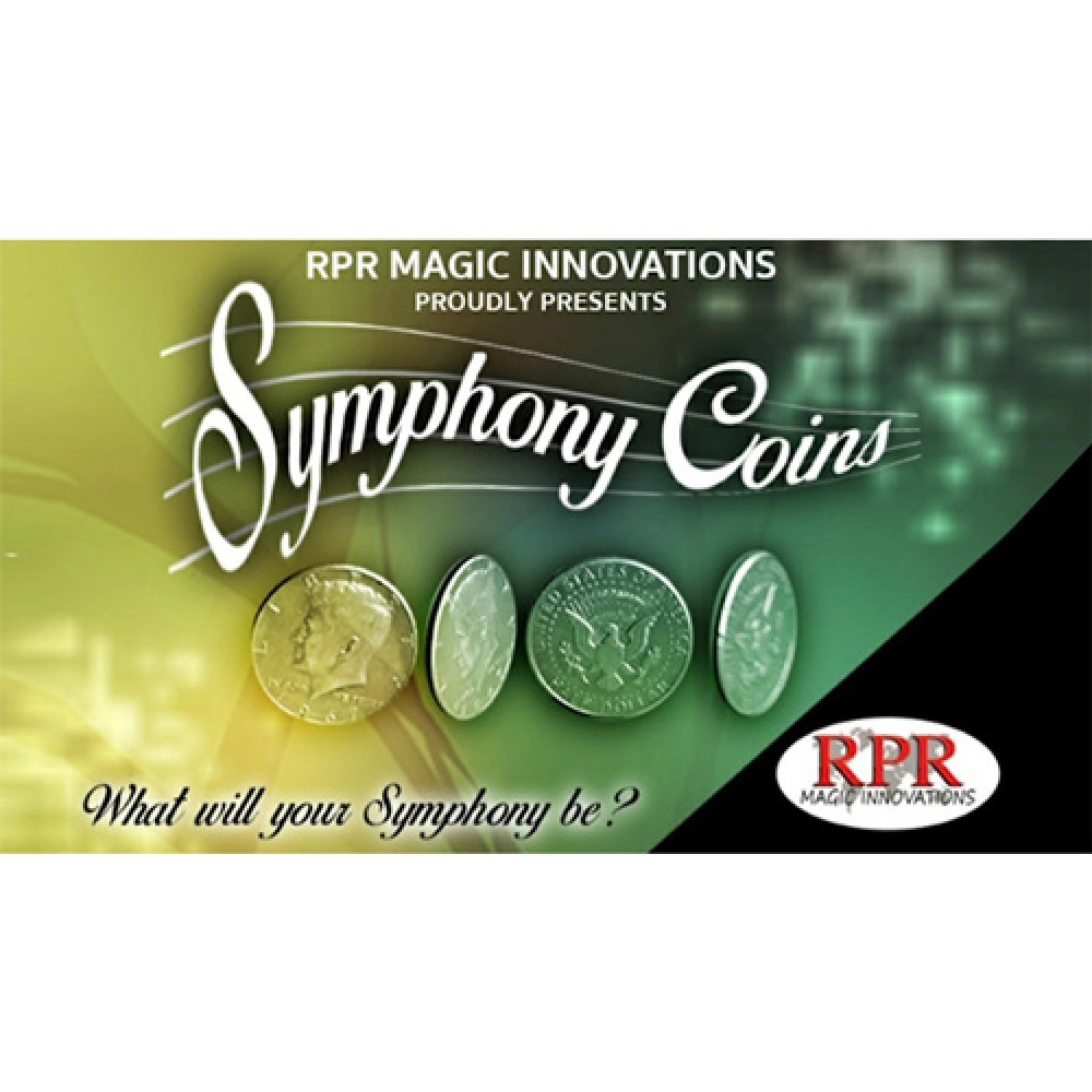 Symphony Coins (US Quarter) Gimmicks and Online Instructions by RPR Magic Innovations