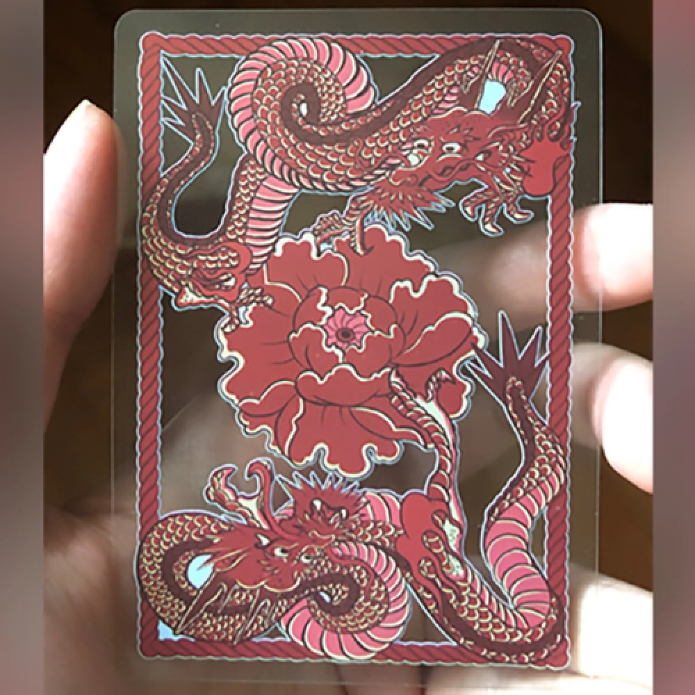 Spielkarten Dragon Transparent Playing Cards (Fire Red)