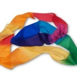 Multicolor Silk Streamer 4 inch by 15 feet by Gosh
