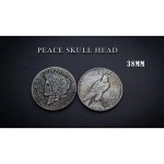 PEACE SKULL HEAD COIN by Men Zi  Magic