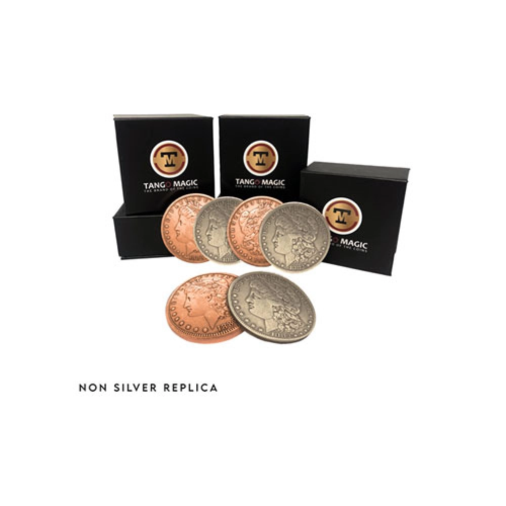 Replica Morgan Hopping Half (Gimmicks and Online Instructions) by Tango Magic
