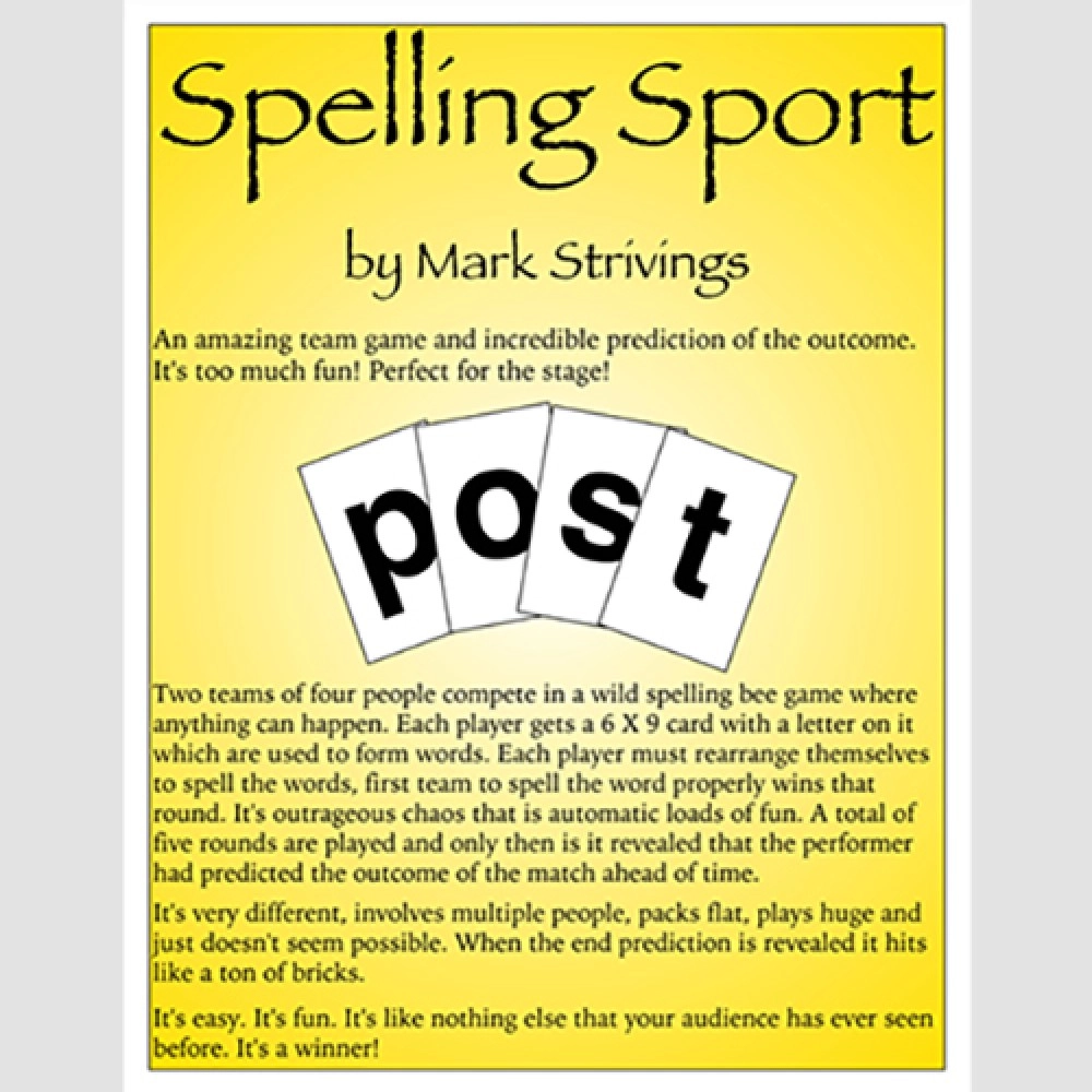 SPELLING SPORT STAGE by Mark Strivings
