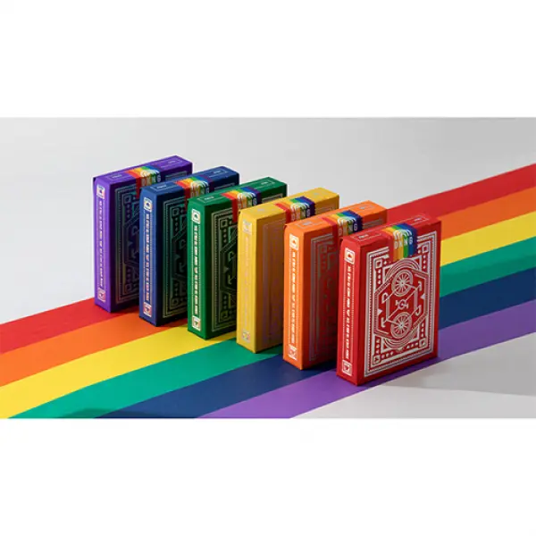 DKNG Rainbow Wheels (Red) Playing Cards by Art of ...