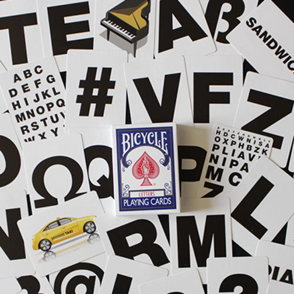 Bicycle Special LETTERS Blue Playing Cards (plus 10 Online Effects)