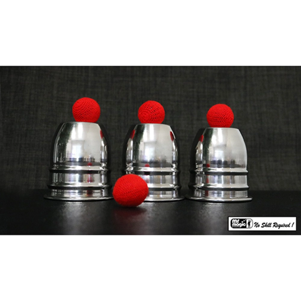 STAINLESS STEEL CUPS AND BALLS by Mr. Magic