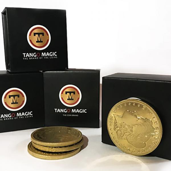 Replica Golden Morgan TUC plus 3 coins (Gimmicks and Online Instructions) by Tango Magic