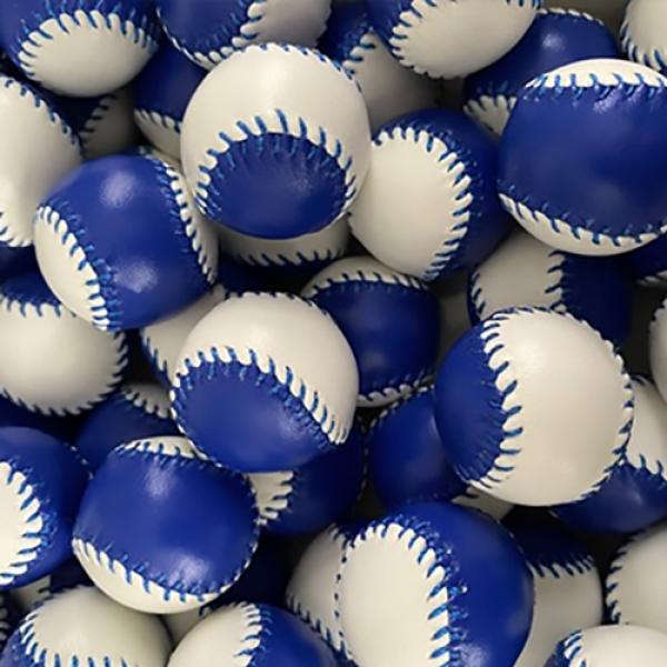 Set of  4 Leather Balls for Cups and Balls (Blue and White) by Leo Smetsers