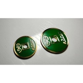 CHINESE COIN GREEN LARGE by N2G