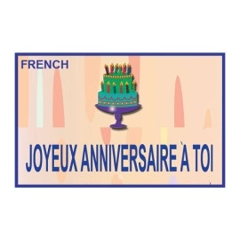 HAPPY BIRTHDAY TORN AND RESTORED (French) 25 PK. by Uday's Magic World