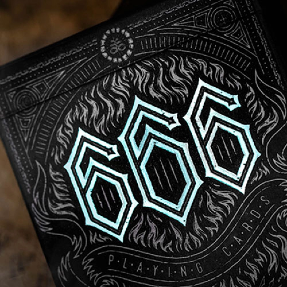 Spielkarten 666 V4 (Cyan) Playing Cards by Riffle Shuffle