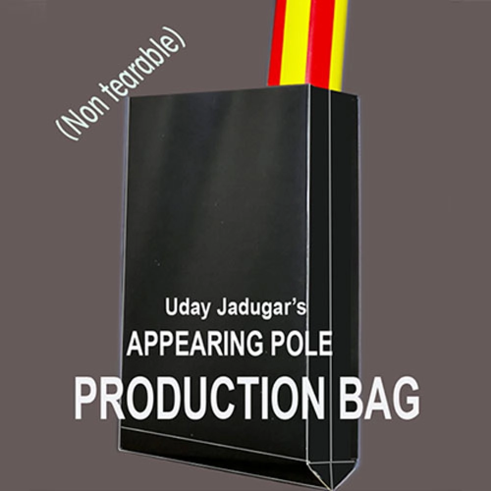 APPEARING POLE BAG BLACK (Gimmicked / No Tear) by Uday Jadugar