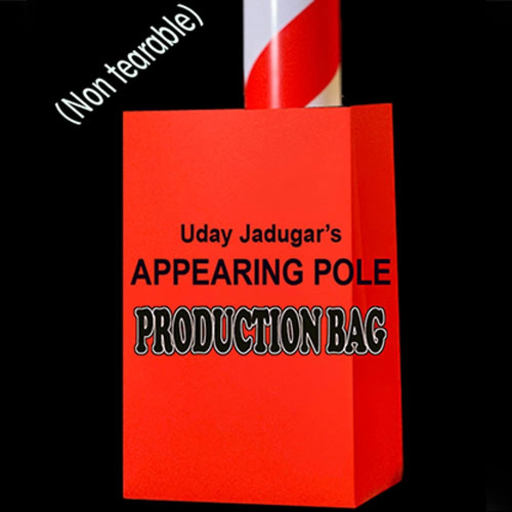 APPEARING POLE BAG RED (Gimmicked / No Tear) by Uday Jadugar