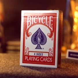 Bicycle 4 Index Red (Gimmicks and Online Instructions)