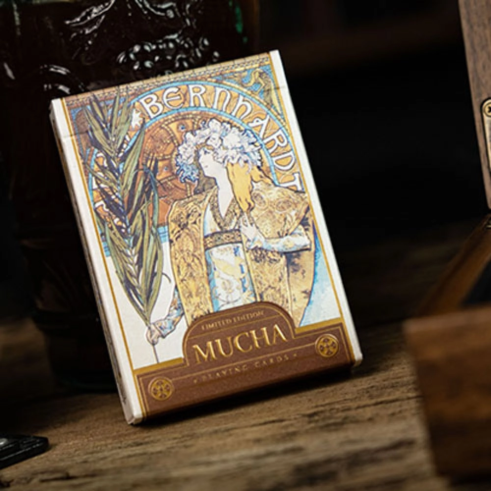 Spielkarten Mucha Gismonda Standard Gold Edition Playing Cards by TCC