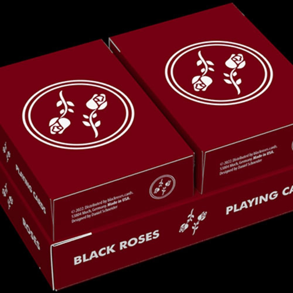 Spielkarten Black Roses Edelrot Mini Playing Cards (Collector's Box)