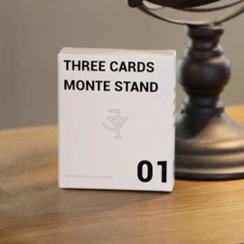 Three Cards Monte Stand RED (Gimmicks and Online Instruction) by Jeki Yoo