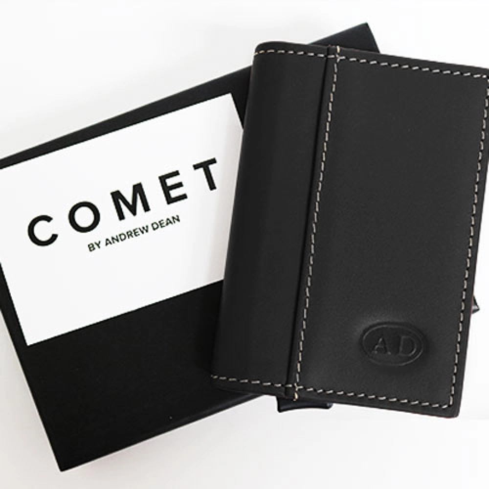 Comet Black Leather Silver Shell (Gimmicks and Online Instruction) by Andrew Dean