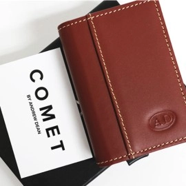Comet Brown Leather Gold Shell (Gimmicks and Online Instruction) by Andrew Dean