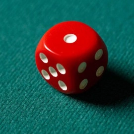 REPLACEMENT DIE RED (GIMMICKED) FOR MENTAL DICE by Tony Anverdi