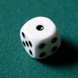 REPLACEMENT DIE WHITE (GIMMICKED) FOR MENTAL DICE by Tony Anverdi
