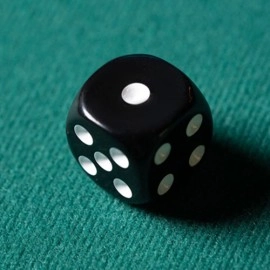 REPLACEMENT DIE BLACK (GIMMICKED) FOR MENTAL DICE by Tony Anverdi