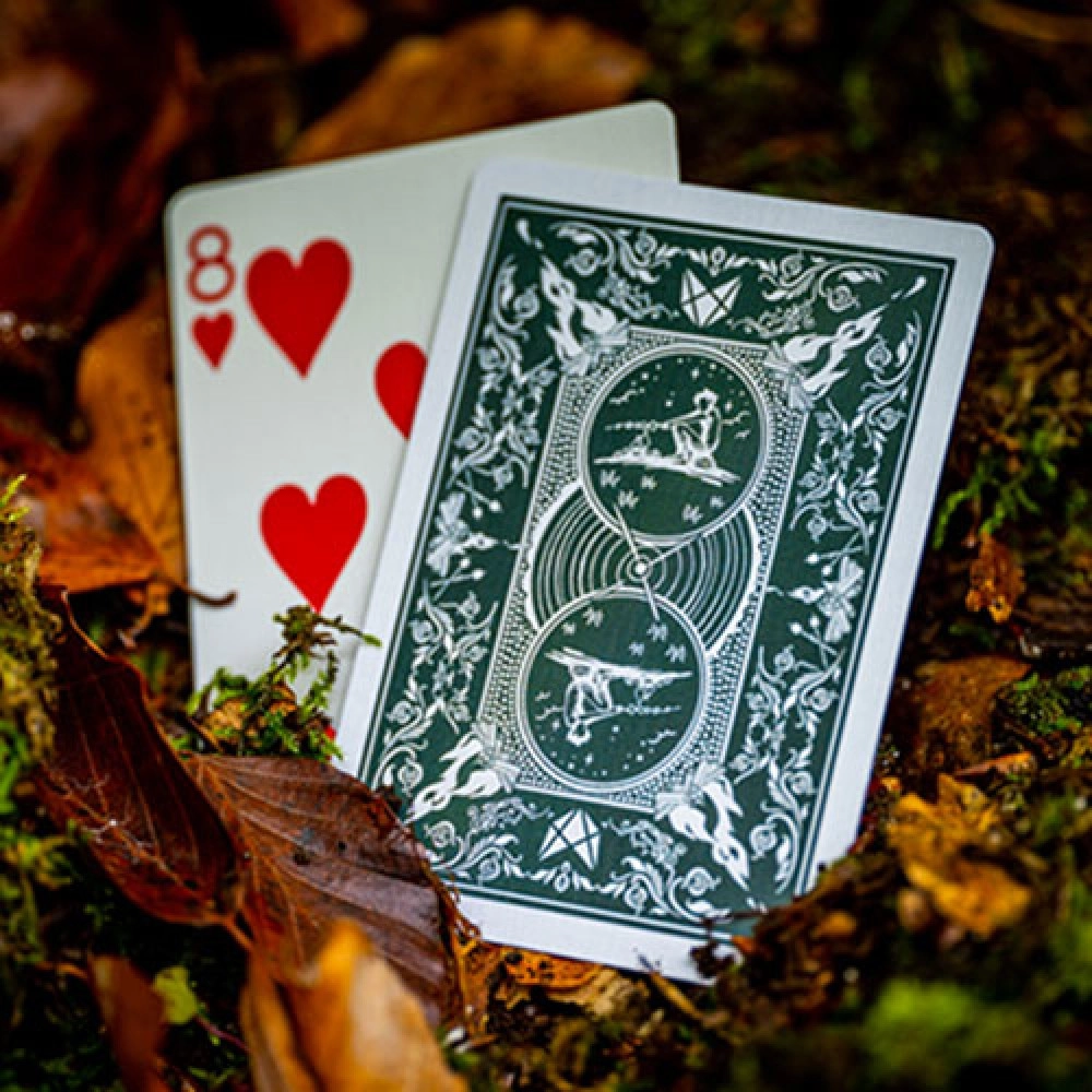 Spielkarten Bonfires Green (includes Card Magic Course) by Adam Wilber and Vulpine