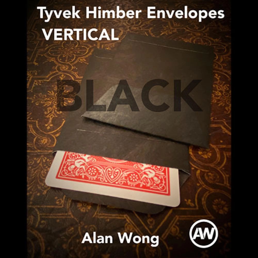 Tyvek VERTICAL Himber Envelopes BLACK (12 pk.) by Alan Wong