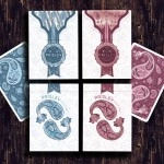 Spielkarten Marked Paisley Ton sur Ton Poudre Blue Playing Cards