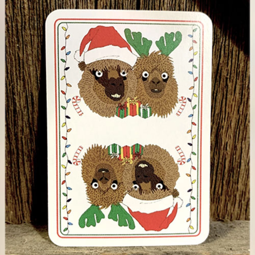 Spielkarten Alpaca Christmas Kids Playing Cards