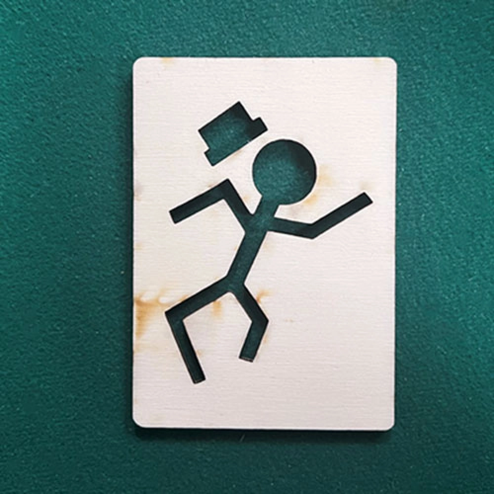Stickman Bob Wood Template Smoking Card