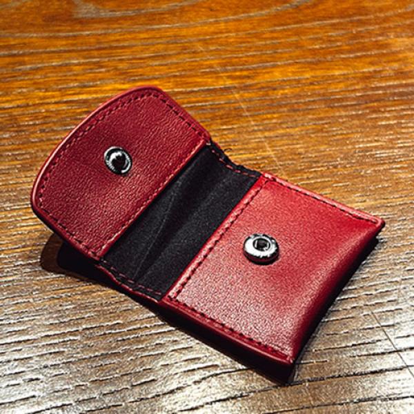 The Cowhide Coin Wallet (Red) by Bacon Magic