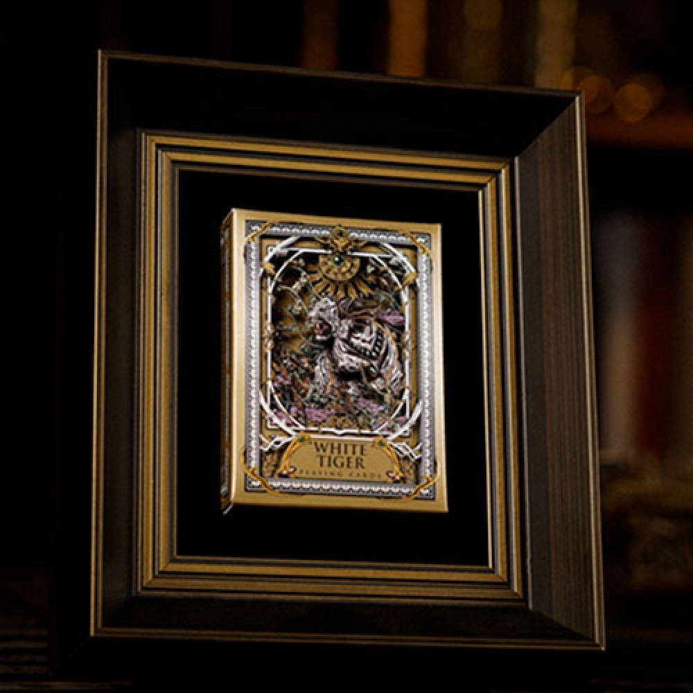 Spielkarten White Tiger Luxury Frame by Ark Playing Cards