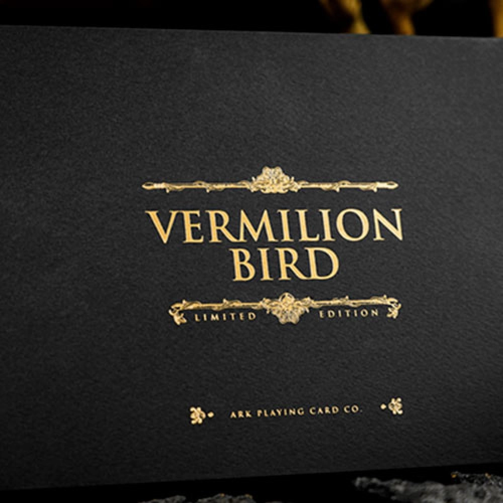 Vermilion Bird Black Gold Box Set by Ark Playing Cards