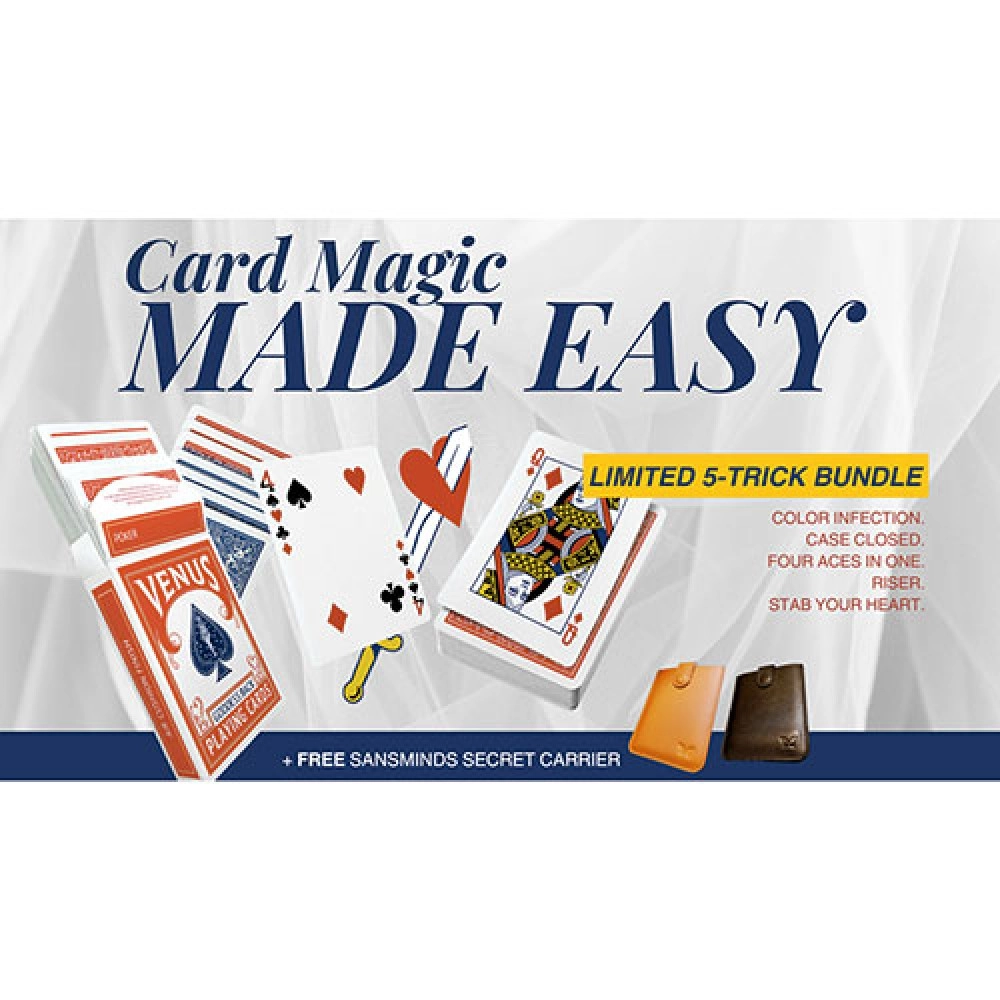 Card Magic Made Easy: Limited 5 - Trick Bundle (Brown) by SansMinds