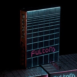 Spielkarten FULTONS Arcade TRON Edition Pink and Blue Foil Playing Cards