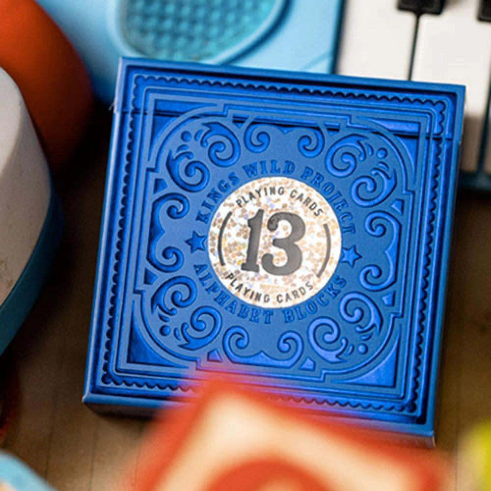 Spielkarten Alphabet Blocks (Blue) Playing Cards by Kings Wild Project
