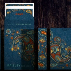 Spielkarten Plastic Paisley Poker Blue Playing Cards by Dutch Card House Company