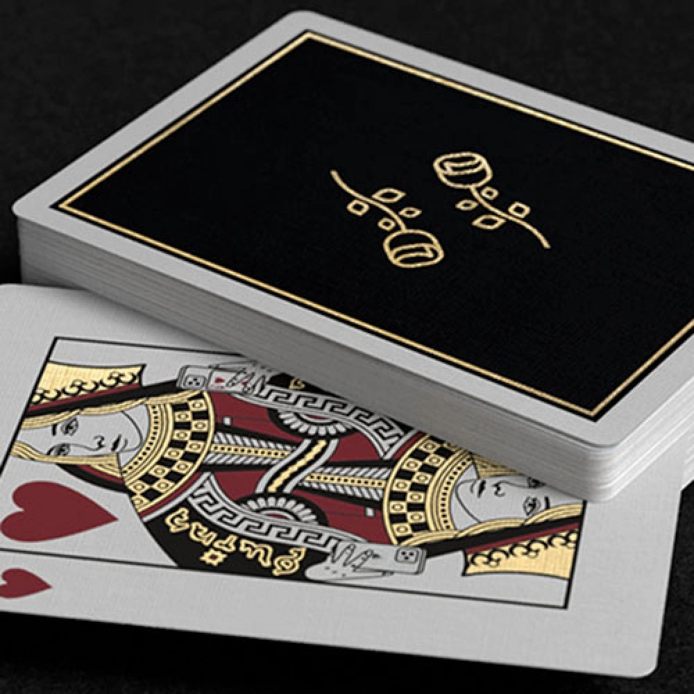 Spielkarten Gold Foil Black Roses Casino Playing Cards